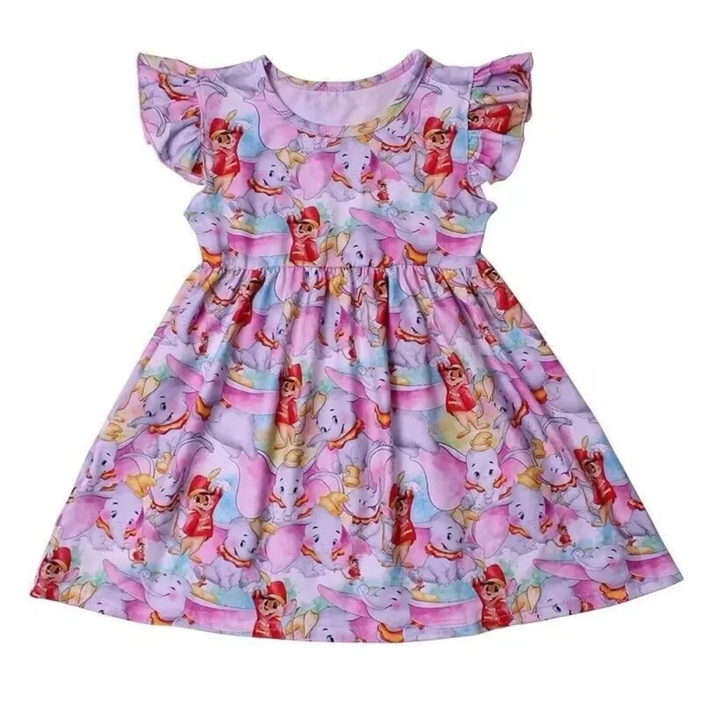 Los Angeles Boutique Disney DUMBO Print Swing Casual Girls Dress School Summer 7